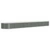 vidaXL Garden Raised Bed Galvanised Steel 440x80x36 cm Grey