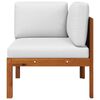 vidaXL Garden Corner Sofa with Cushions Wood Acacia&Rope