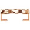 vidaXL Bench 110 cm Brown Patchwork Genuine Goat Leather