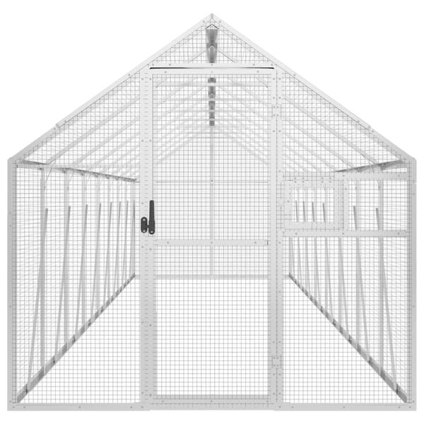vidaXL Aviary Silver 1.79x8x1.85 m Aluminium