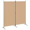 vidaXL 2-Panel Room Divider Beige 175 x 180 cm Fabric