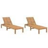 vidaXL Sun Loungers 2 pcs Solid Wood Teak