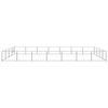 vidaXL Dog Kennel Silver 28 m² Steel