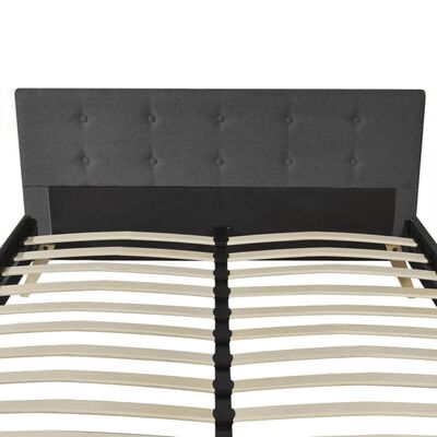 vidaXL Bed Frame Dark Grey Fabric King Size