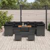vidaXL Garden Sofa Set with Cushion with Storage Manual 10 pcs Black
