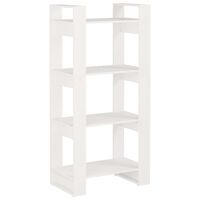 vidaXL Book Cabinet/Room Divider White 60x35x125 cm Solid Wood