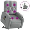 vidaXL Stand up Massage Recliner Chair Light Grey Fabric