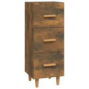 vidaXL Sideboard Smoked Oak 34.5x34x90 cm Engineered Wood