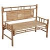 vidaXL Garden Bench with Cushion 120 cm Bamboo
