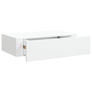 vidaXL Wall-mounted Drawer Shelf White 40x23.5x10 cm MDF