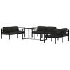 vidaXL 7 Piece Garden Lounge Set with Cushions Aluminium Anthracite