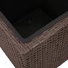 vidaXL Garden Raised Beds 3 pcs Poly Rattan Brown