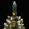 vidaXL Artificial Slim Christmas Tree 150 LEDs 150 cm