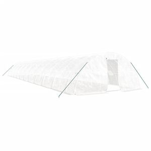 vidaXL Greenhouse with Steel Frame White 110 m&sup2; 22x5x2.3 m