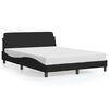 vidaXL Bed Frame "Dover" Black 137x190 cm Double Velvet