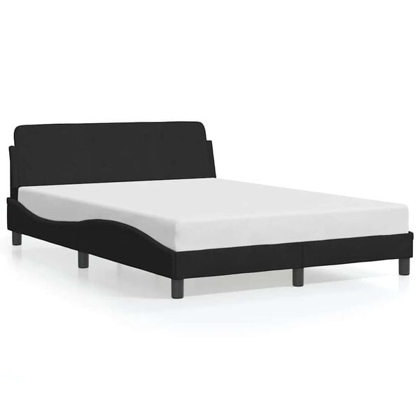 vidaXL Bed Frame "Dover" Black 137x190 cm Double Velvet