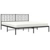 vidaXL Metal Bed Frame without Mattress with Headboard Black 180x200cm