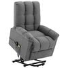 vidaXL Stand up Massage Chair Light Grey Fabric