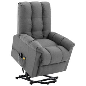 vidaXL Stand up Massage Chair Light Grey Fabric