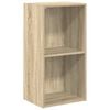 vidaXL 2-Tier Book Cabinet Sonoma Oak 40x30x76.5 cm Engineered Wood