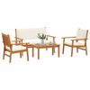 vidaXL Garden Sofa Set 4 pcs Brown 120 x 65.5 x 79 cm