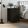 vidaXL Bedside Cabinet Black 40x42x60 cm Engineered Wood