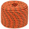 vidaXL Boat Rope Orange 12 mm 50 m Polypropylene
