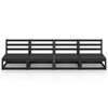 vidaXL Garden 4-Seater Sofa Black Solid Pinewood