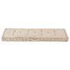 vidaXL Pallet Floor Cushion Cotton 120x40x7 cm Beige