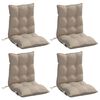 vidaXL Lowback Chair Cushions 4 pcs Taupe Oxford Fabric