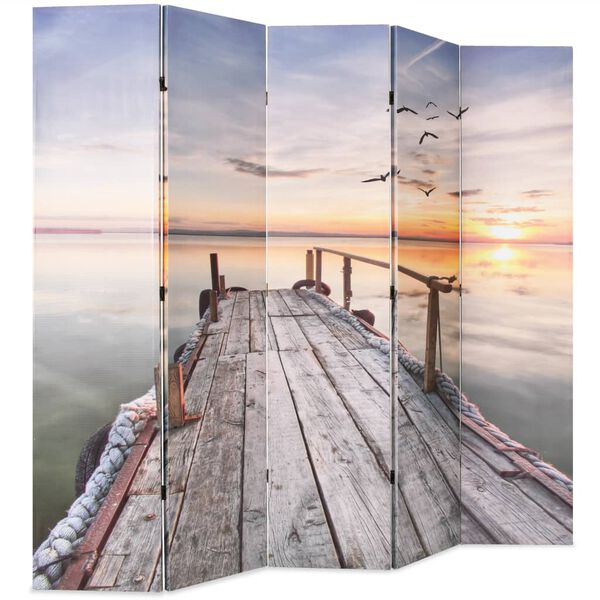 vidaXL Folding Room Divider 200x170 cm Lake