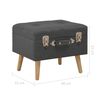 vidaXL Storage Stool 40 cm Dark Grey Fabric