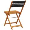 vidaXL Folding Garden Chairs 6 pcs Black Solid Wood Acacia