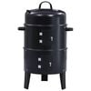 vidaXL 3-in-1 Charcoal Smoker BBQ Grill 40x80 cm