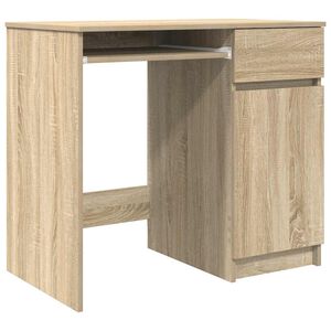 vidaXL Desk Sonoma Oak 86x49x76 cm Engineered Wood