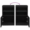 vidaXL Sideboard with LED Lights Black 41x37x67 cm