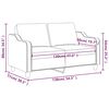 vidaXL 2-Seater Sofa Black 120 cm Fabric