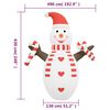 vidaXL Christmas Inflatable Snowman with LEDs 630 cm