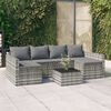 vidaXL 2 Piece Garden Lounge Set with Cushions Grey Poly Rattan