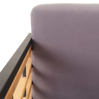 vidaXL Garden Chairs with Cushions 2 pcs Solid Acacia Wood Dark Grey