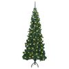 vidaXL Corner Artificial Christmas Tree Green 180 cm PVC and Metal