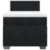 vidaXL Box Spring Bed with Mattress Black King Single Fabric
