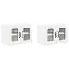 vidaXL Wall Glass Cabinet LUCCA 2 pcs High Gloss White 60 x 31 x 40 cm