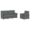 vidaXL Sofa Set 2 pcs Dark Grey Fabric
