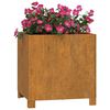 vidaXL Planters with Legs 2 pcs Rusty 40x40x40 cm Corten Steel
