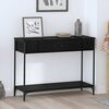 vidaXL Console Table Black oak 100 x 34.5 x 75 cm Engineered wood