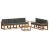 vidaXL Outdoor Sofa Set with Cushion 8 pcs Natural and Anthracite