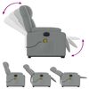 vidaXL Electric Stand up Massage Recliner Chair Light Grey Fabric