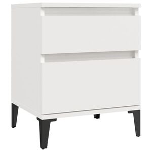 vidaXL Bedside Cabinet White 40x35x50 cm