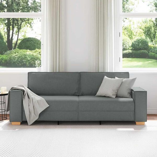 vidaXL 3-Seater Sofa Dark Grey 180 cm Fabric
